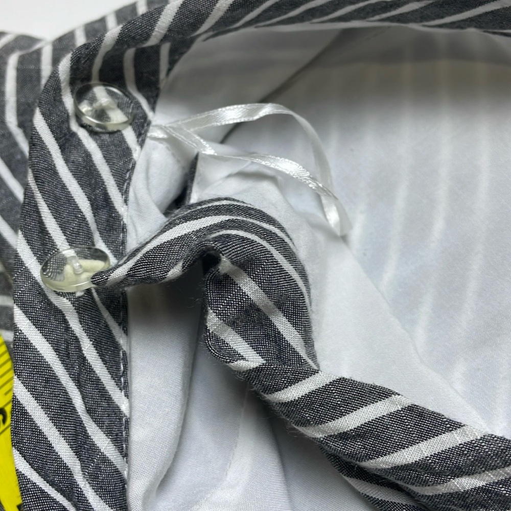SUBOO Ziggy Frill Wrap Mini Skirt Black White Stripes Size S Lining - Picture 6 of 12